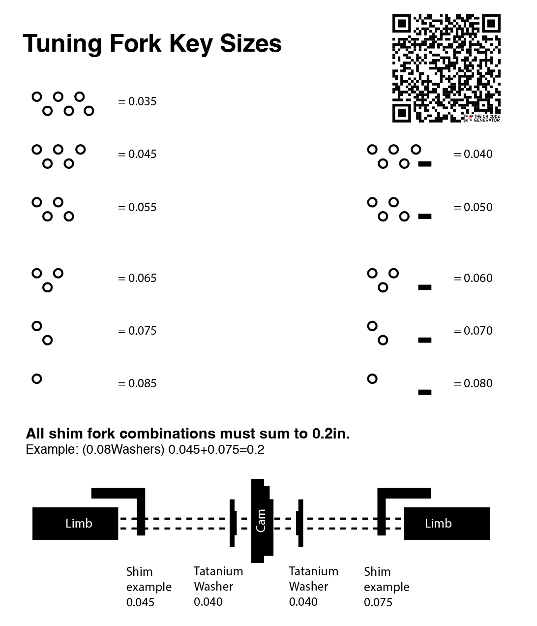 Hoyt Cam Lean Tuners for HBX Exact cams